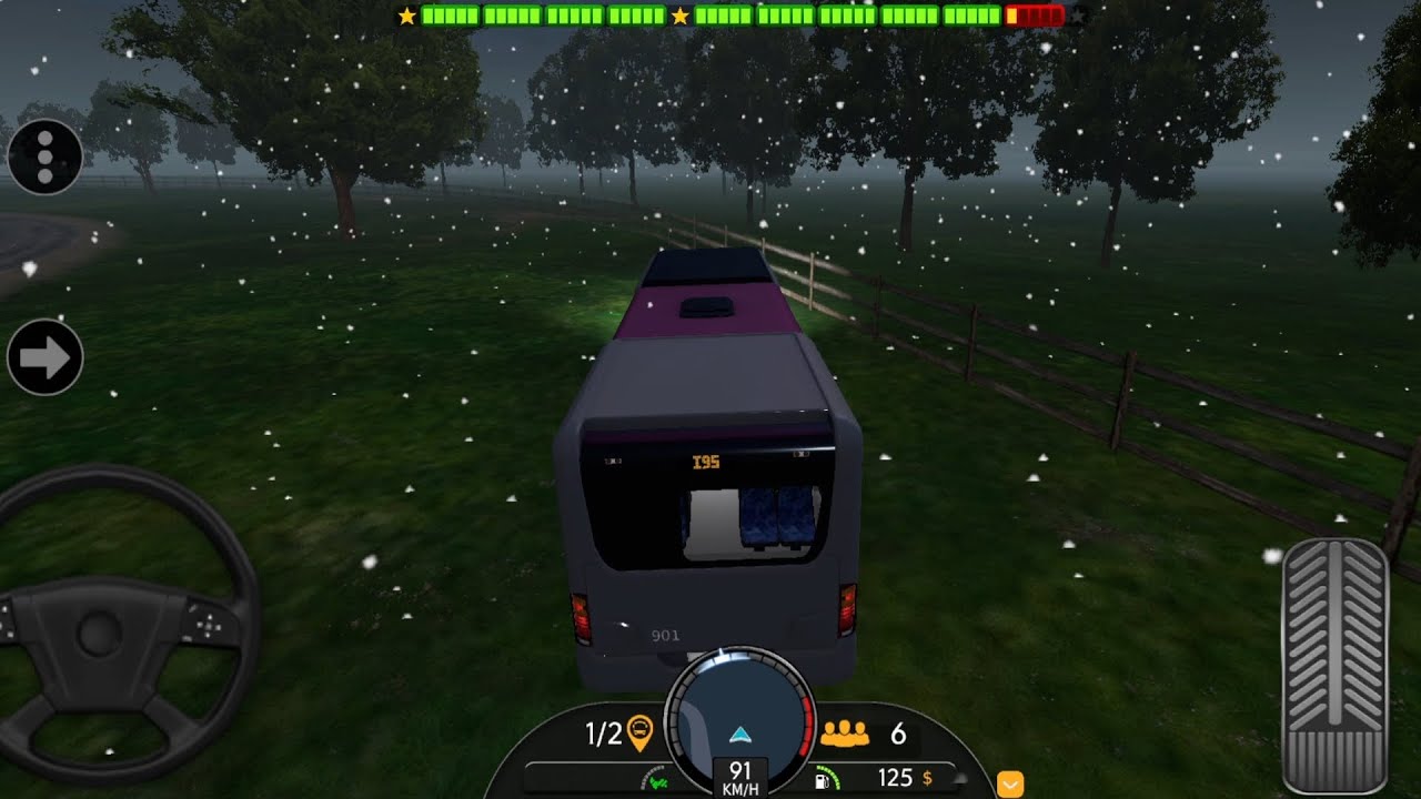 Accident in a Bus Driving Simulator