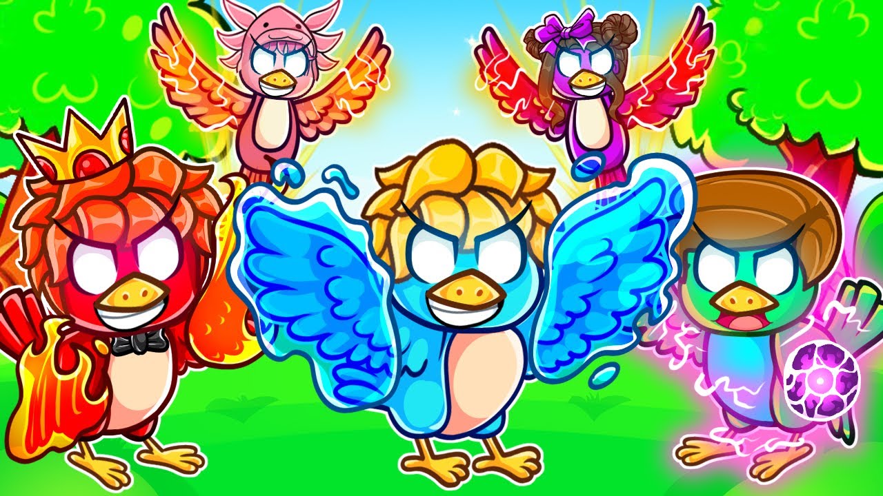 Ich habe eine ELEMENT Vogel Familie mit meinen VERRÜCKTEN Fan Mädchen in Roblox!