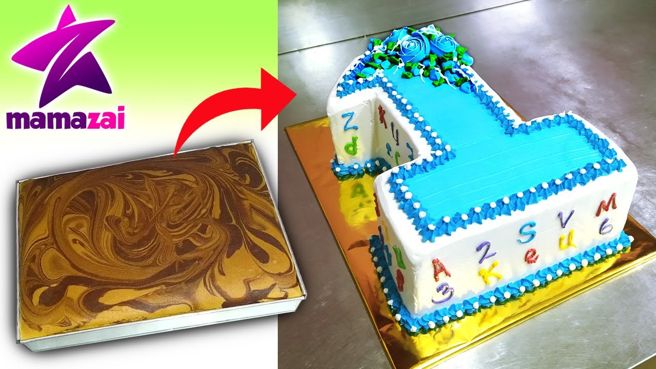 Number 1 Birthday Cake | Kek Nombor 1 | Decorating Ideas