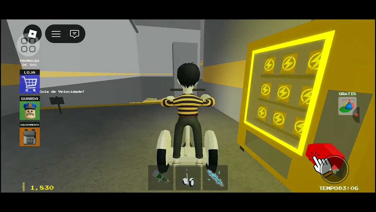 Jogando fuga dap prisão de barry com itens op