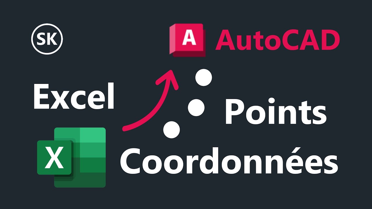 AutoCAD : Créer des POINTS à partir de leurs coordonnées avec Excel