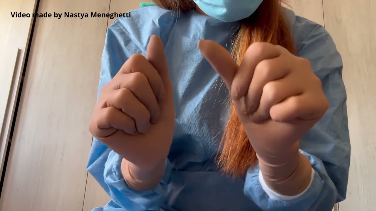 ASMR Nurse visists you at home wih latex surgical gloves