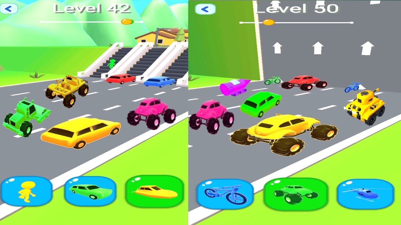 🚨🚓How to Win Shape Shifting🚦 🚵🚗|| Shape Shifting Level 41-50 Gameplay Video | iOS Android || 