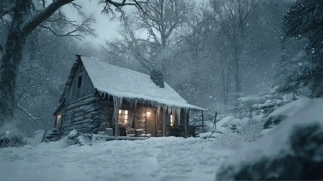 Snowstorm Sounds for Sleep, Relax and Stay Cool| Snowstorm Howling Wind in the Cabin |Natural Sounds
