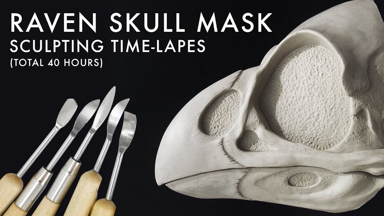 Sculpting the Raven Skull Mask Time-lapes