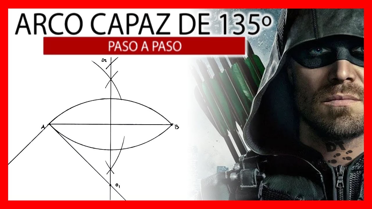 ⭕ Arco CAPAZ de 135 grados 🏹 Dibujo técnico paso a paso