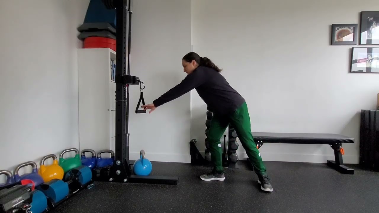 Warrior Pose Cable Row