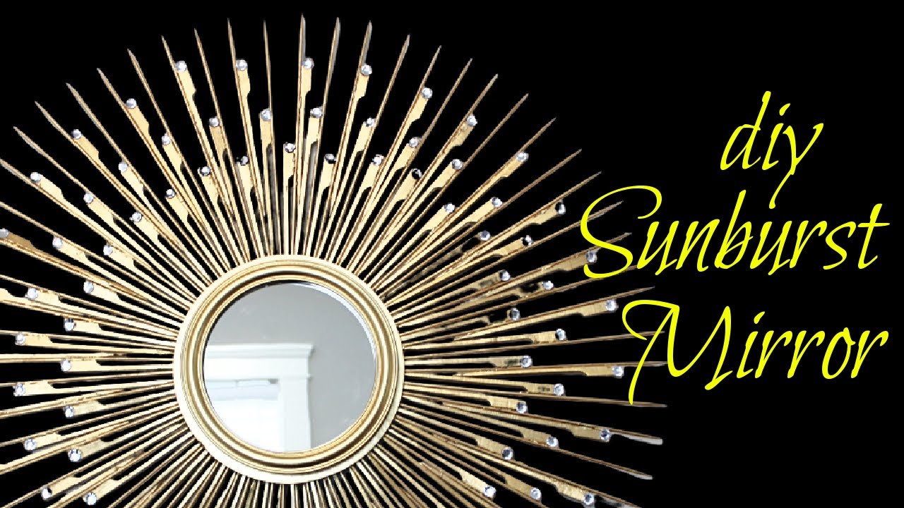 Sunburst mirror diy dollar tree with bamboo skewers. Starburst or sunburst it’s pretty in gold
