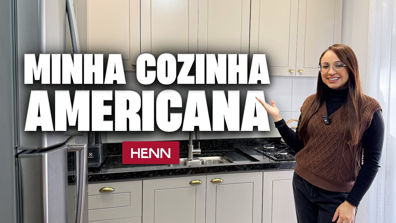 TOUR PELA MINHA COZINHA AMERICANA DA MÓVEIS HENN CINZA
