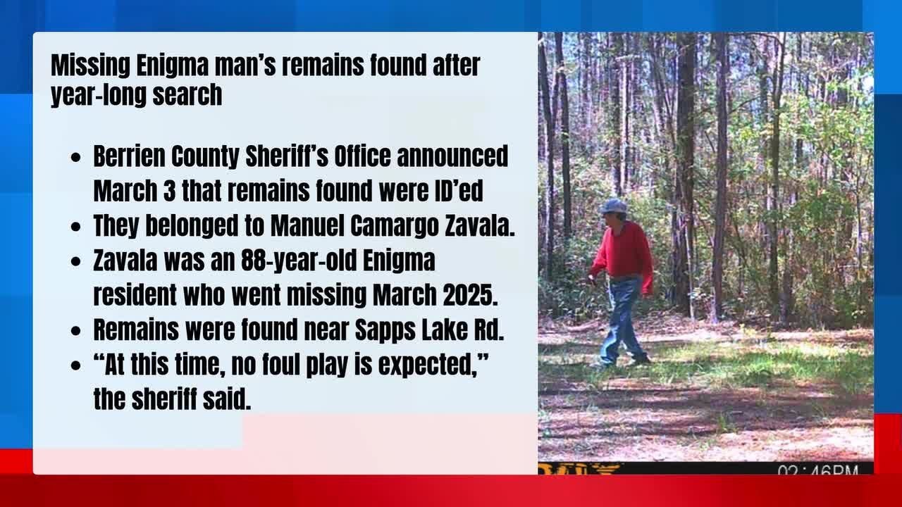 Missing Enigma man’s remains found after year-long search