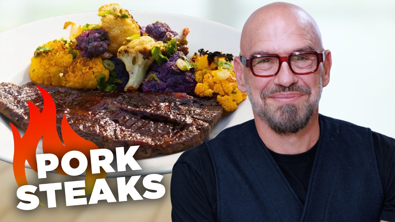 Michael Symon's Pork Steaks with Cherry Barbecue Sauce 🍒🔥 Symon&rsquo;s Dinners Cooking Out
