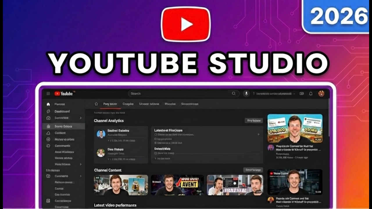 Comment Utiliser Youtube Studio en 2026 (Tuto débutant)