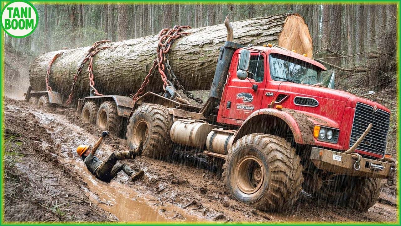 Mengangkut Kayu 6 Ton Dengan Cara Ini - Mesin Berat Terbesar di Dunia | Teknologi Pertanian
