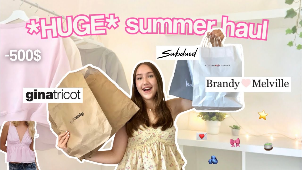 *HUGE* summer haul 🛍️✨ | brandy melville, subdued, gina tricot