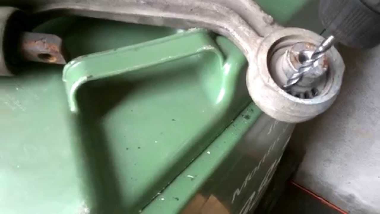 Control arm bushing removal with a drill + saw (no flame)