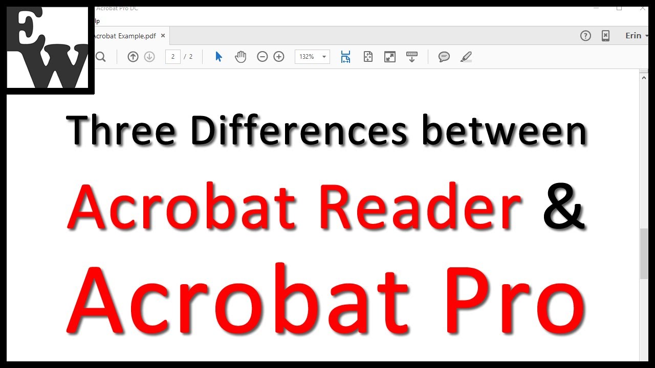 Three Differences between Acrobat Reader and Acrobat Pro
