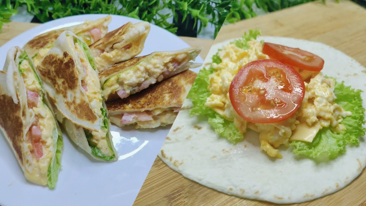 WRAP TELUR CHEESE UNTUK SARAPAN PAGI