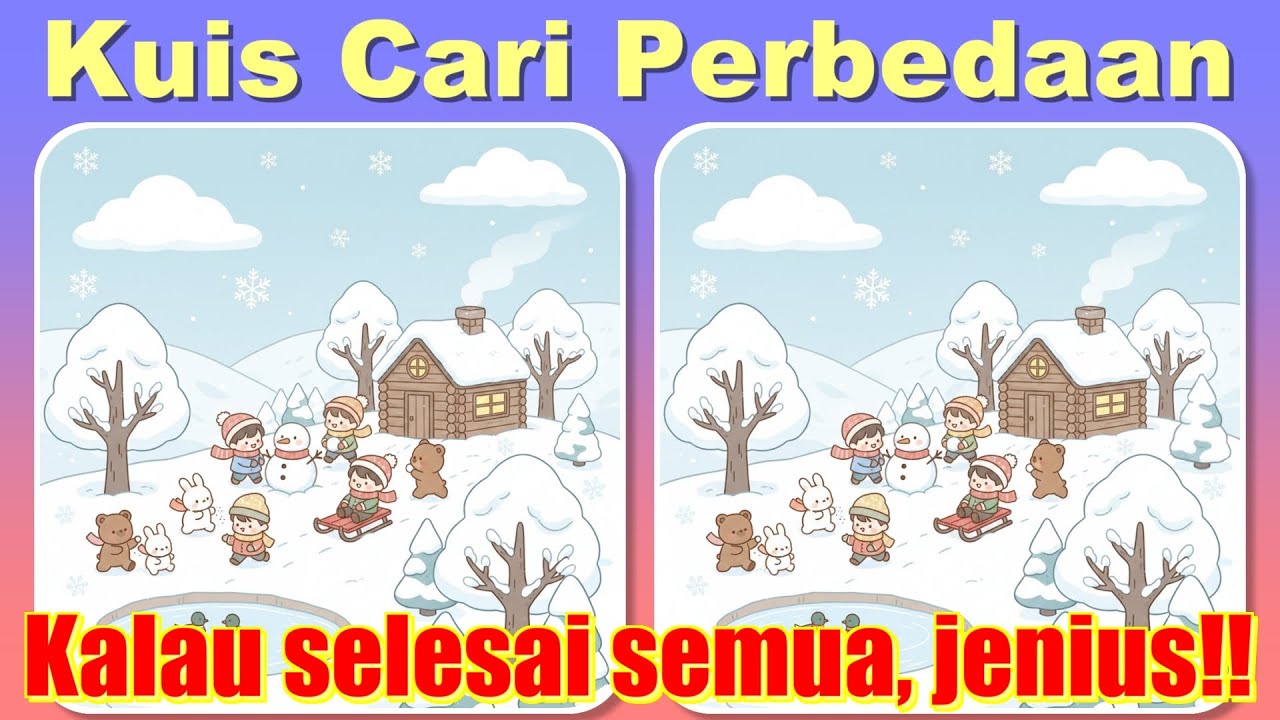 【Asah Otak】Kuis Cari Perbedaan vol.27 (konsentrasi/daya ingat/kemampuan kognitif/pencegahan pikun)
