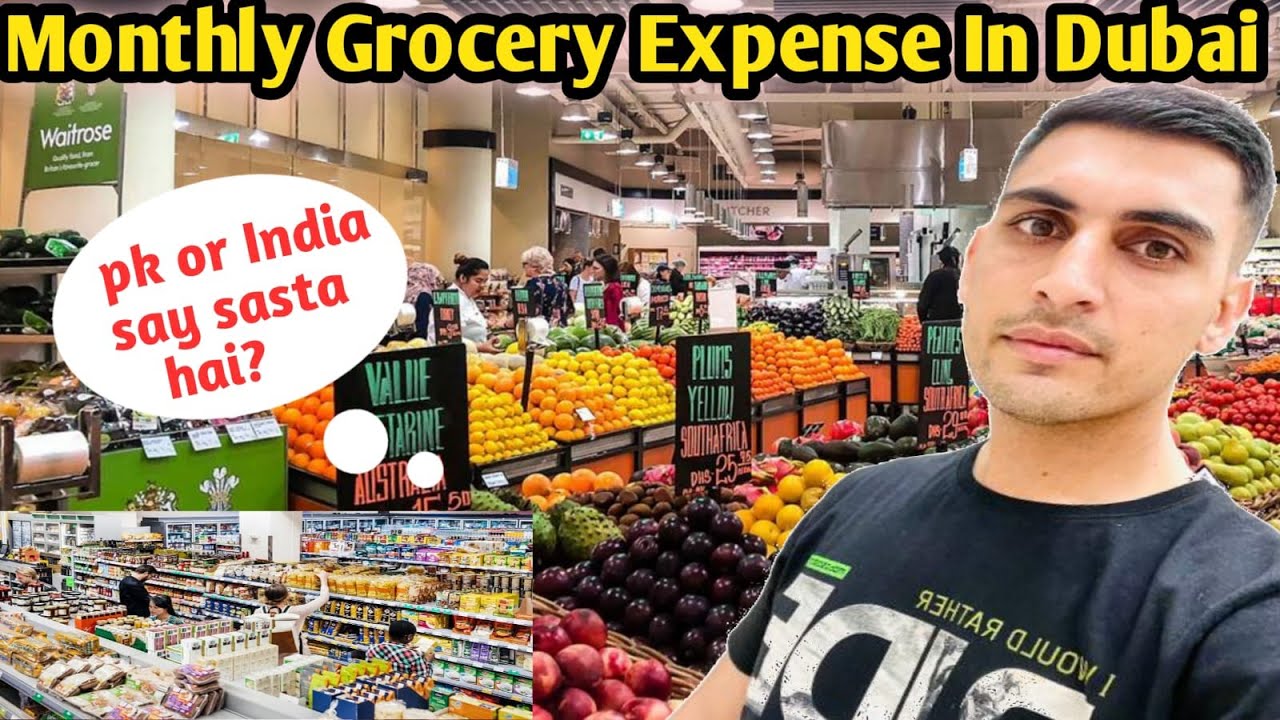 Monthly Grocery budget in Dubai 2023.