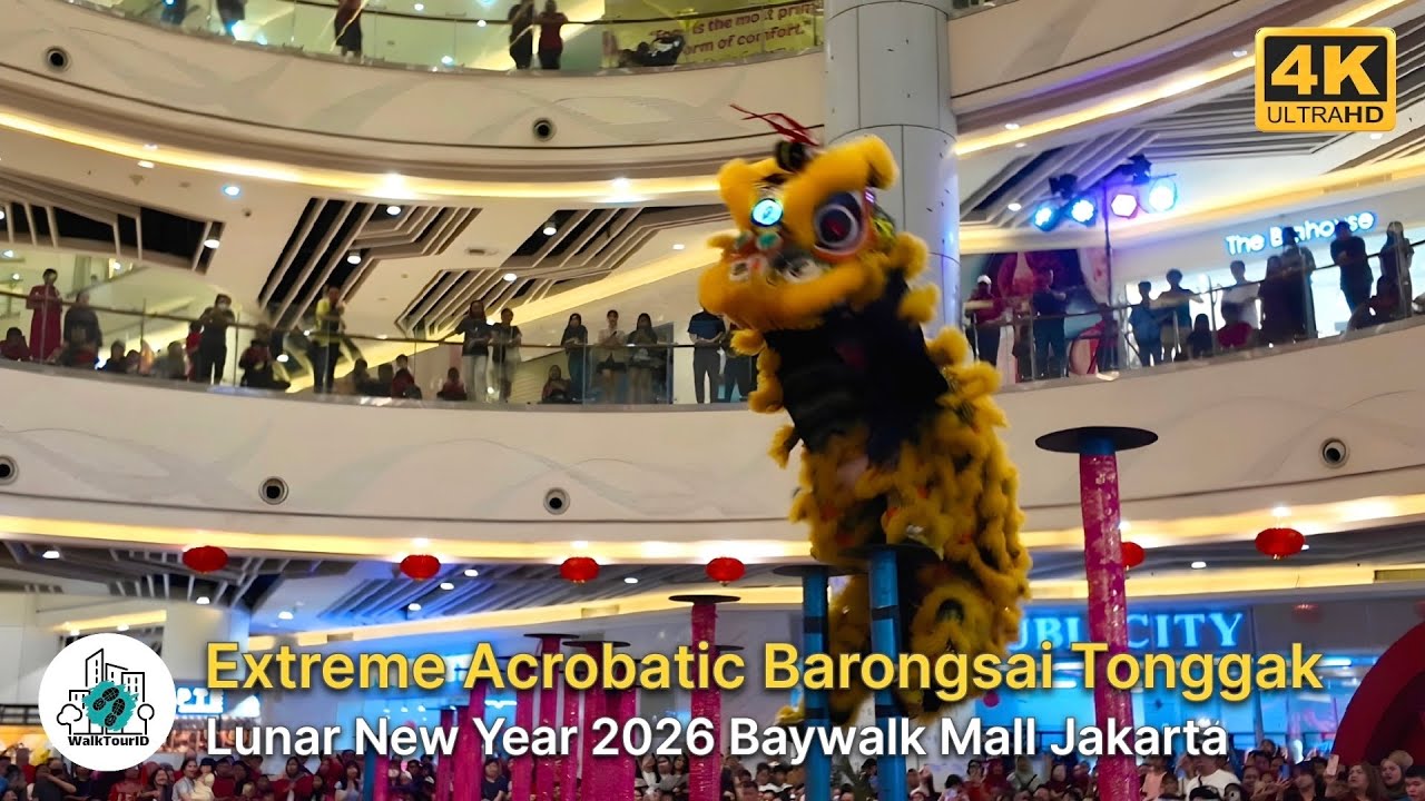 Barongsai Jatuh‼️ Extreme Acrobatic Barongsai Tonggak Baywalk Mall Jakarta