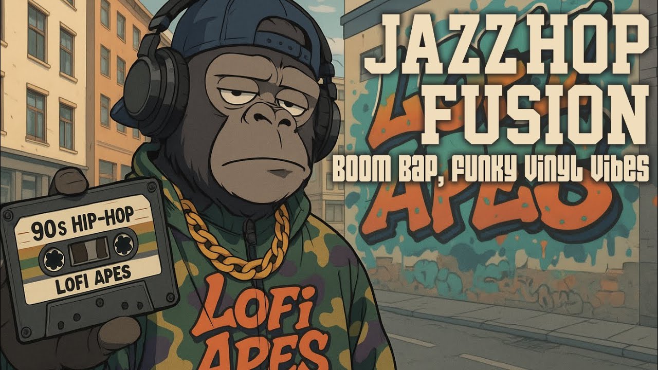 🧢 Jazz-Hop Fusion Vibes | 90s Boom Bap, Funk Grooves & Vinyl Feel for Real Heads 🐒📼
