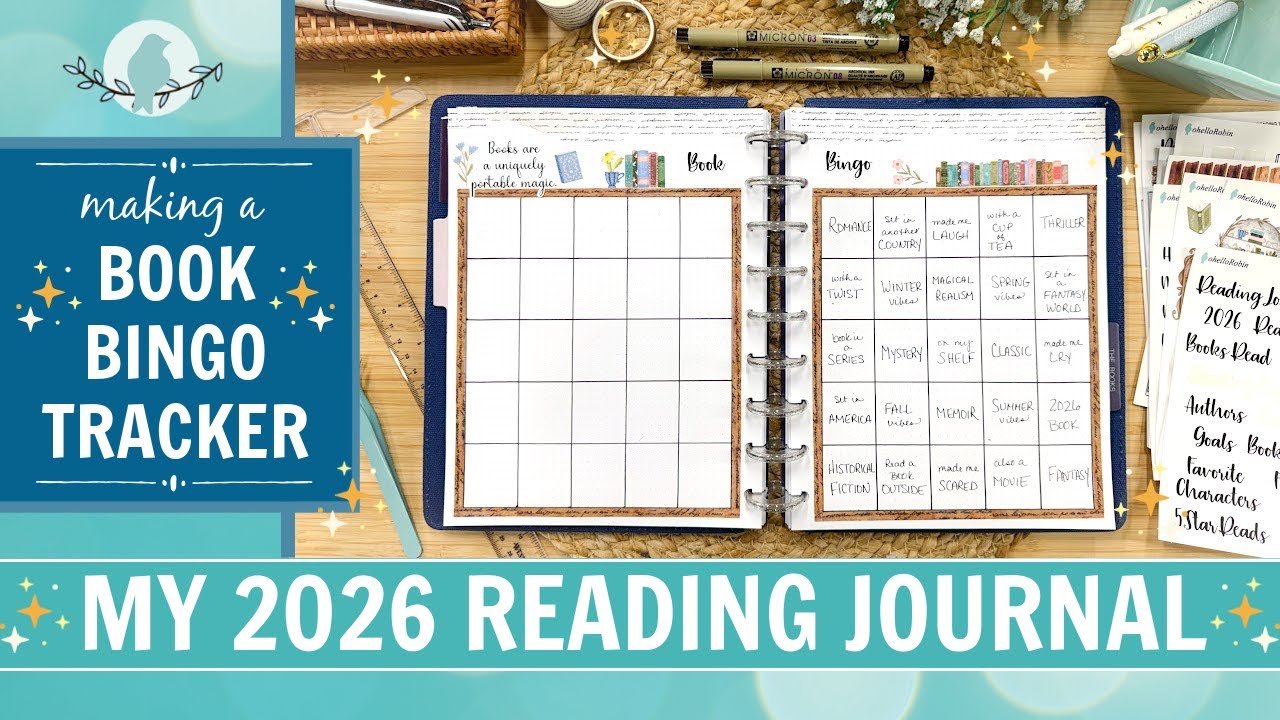 Создание трекера книжного бинго для моего читательского дневника | Happy Planner