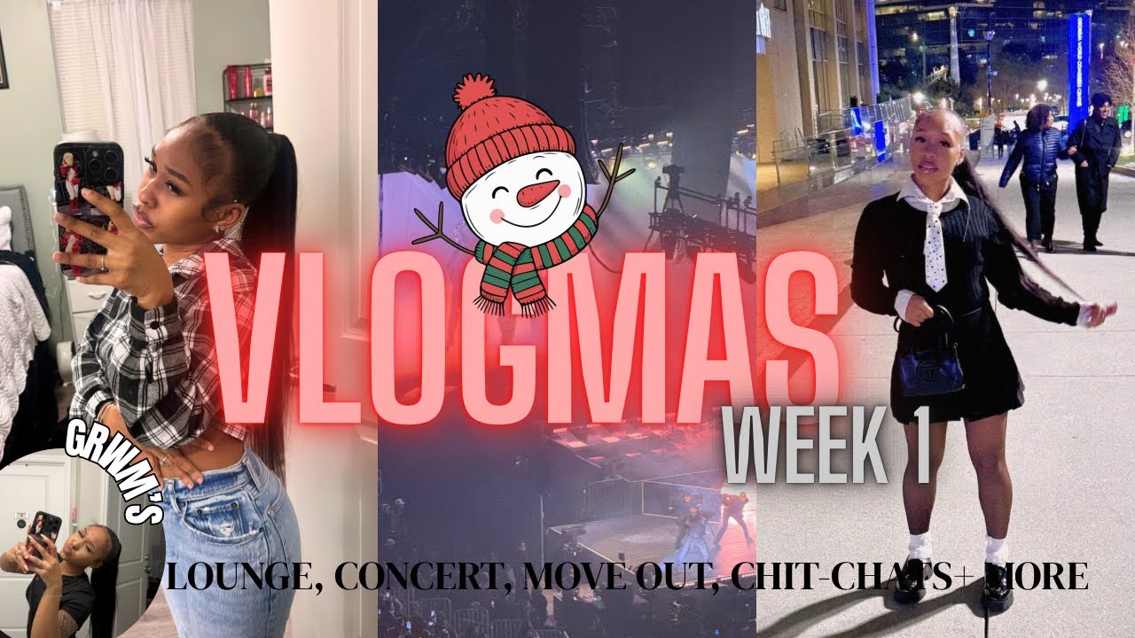 VLOGMAS НЕДЕЛЯ 1 ❄️ | Распаковка посылок, отдых в гостиной, концерт, выезд из дома, подготовка к ...