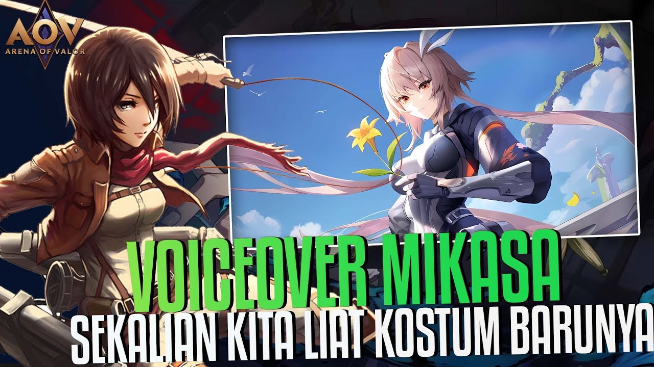 GOKILL VA NYA YANG ISI VOICE MIKASA DI AOT!! REVIEW DANCE AMA KOSTUMNYA BISA RUBAH WARNA SKILL