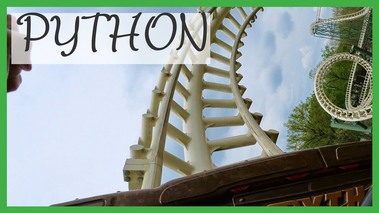 Python - Freizeitpark Efteling (Onride) First Row Vekoma Double Loop Double Corkscrew from Vekoma