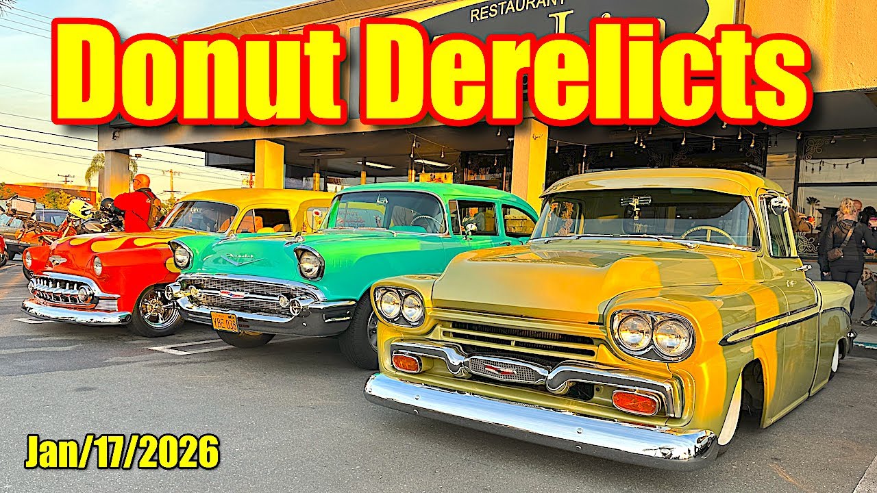 Classic Car Show Donut Derelicts (Jan/17/2026) Huntington Beach, California