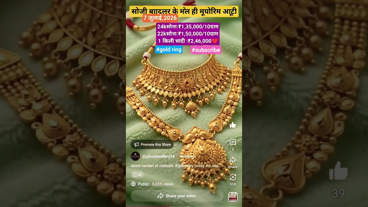 latest design of gold silver jewellery today gold silver price aaj ka bhav#yt#gold#silver#shorts