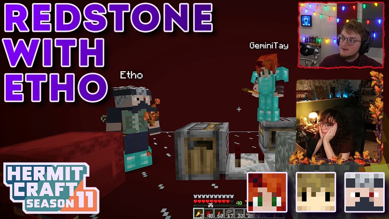 Auto Crafter with @EthosLab and @GeminiTayMC & @Grian | Stream Clips | Hermitcraft Season 11