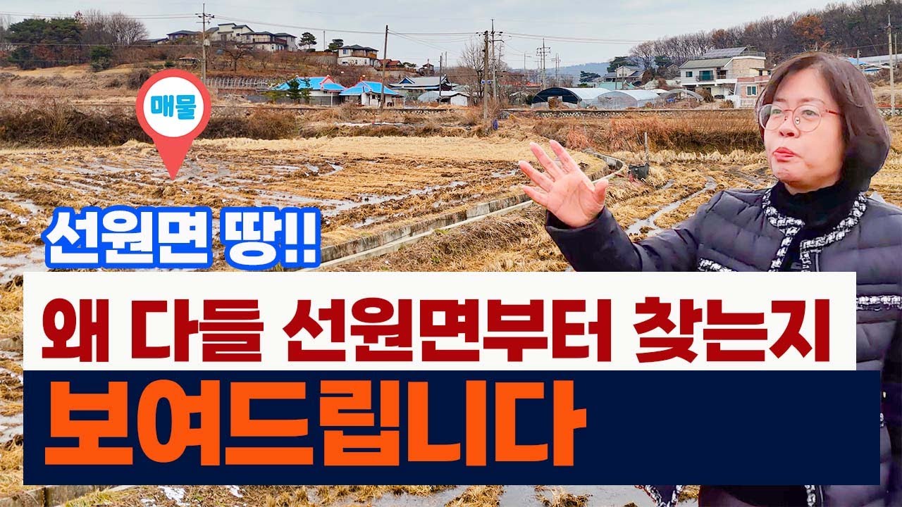 선원면 땅!! 왜 다들 선원면부터 찾는지 보여드립니다.