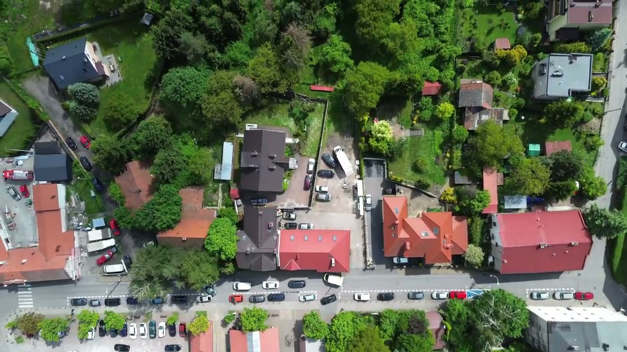 Wieliczka city with drone 4K