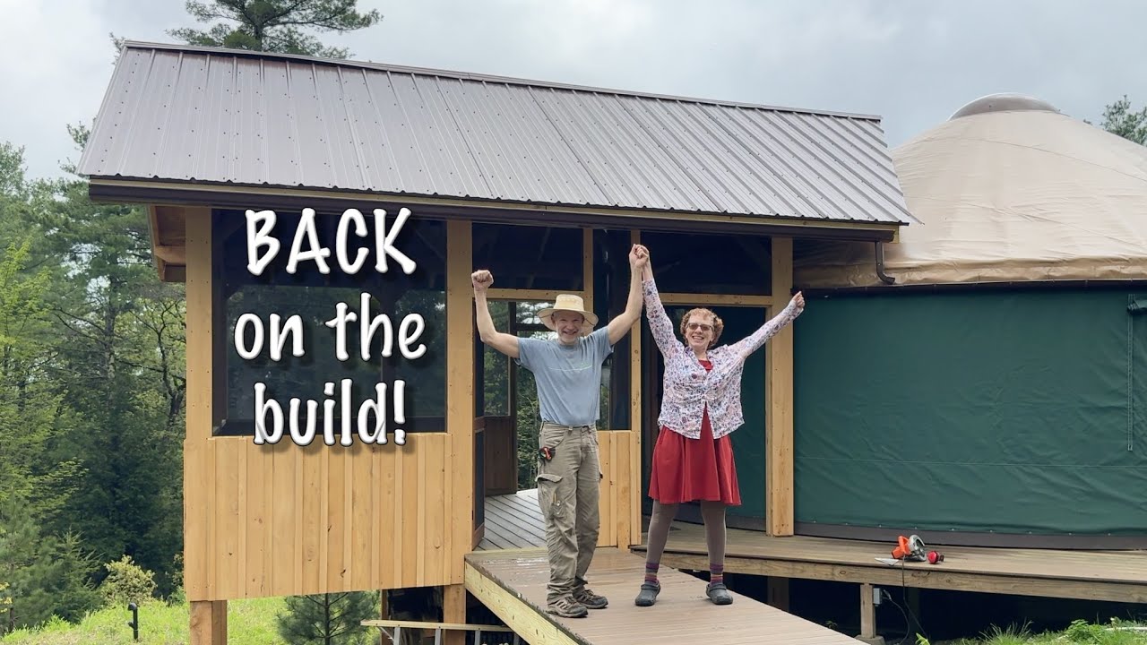He built our dream porch with a BRIDGE (Vermont DIY off-grid)
