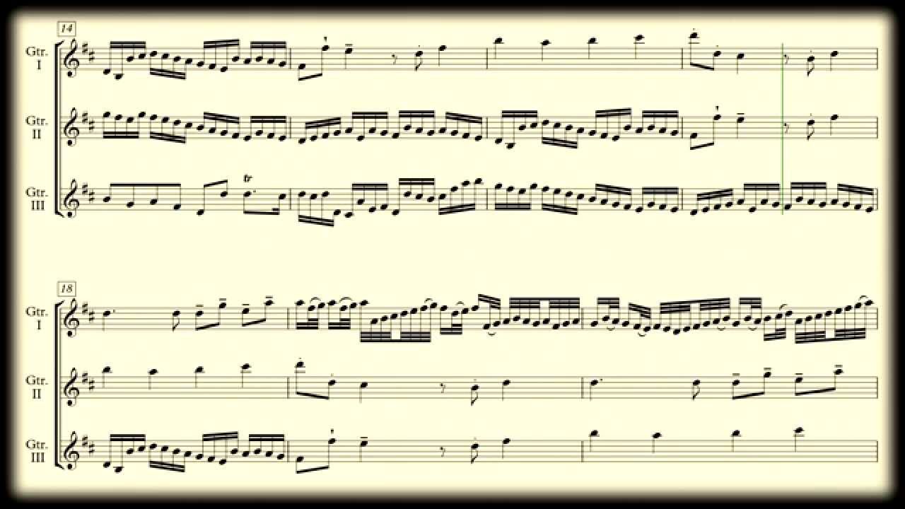 Canon in D Pachelbel 3 electric guitars & orchestra