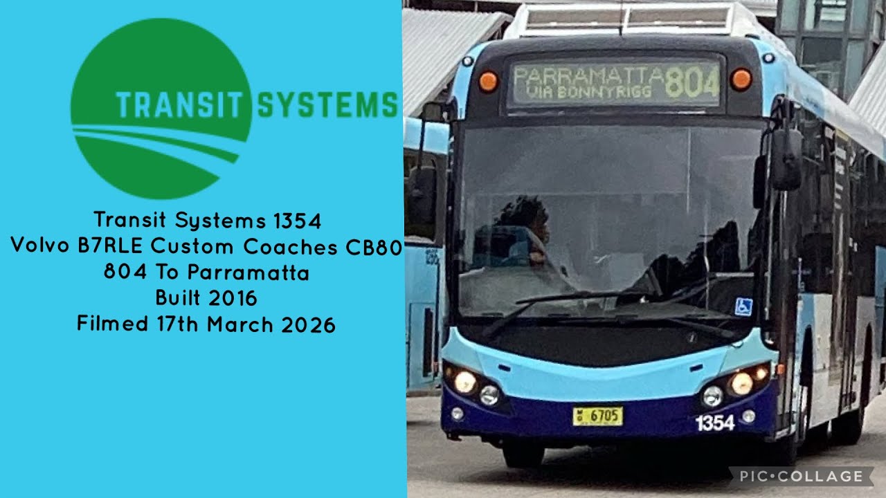 Transit Systems (1354) Volvo B7RLE Custom Coaches CB80 804 To Parramatta 