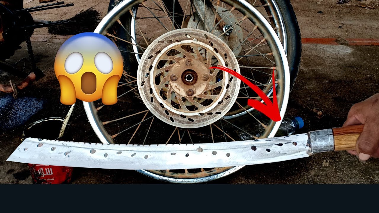 Make a nice sword from used Motorcycle Disc Brake