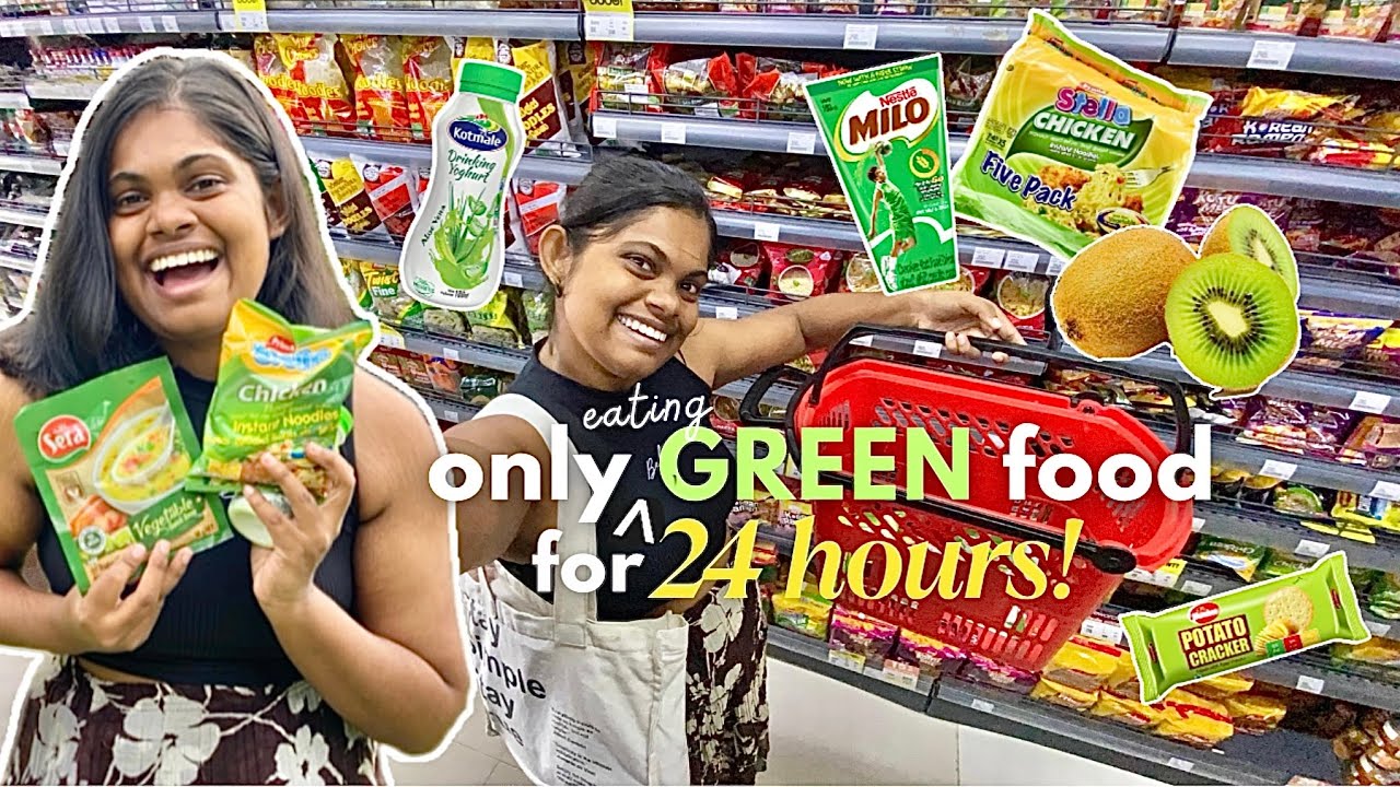I ate ONLY GREEN FOODS for 24 HOURS!