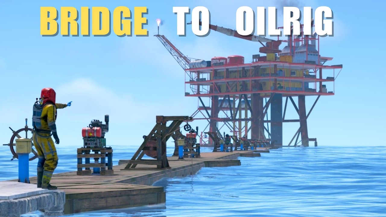 I Built the First Ever Bridge to Oilrig as a 9000 Hour Solo in Rust
