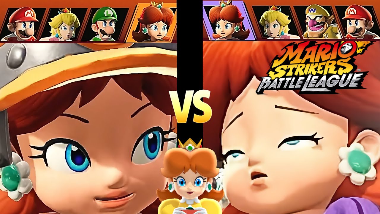 Mario Strikers Battle League Team Daisy vs Team Daisy at Desert Ruin CPU Hard