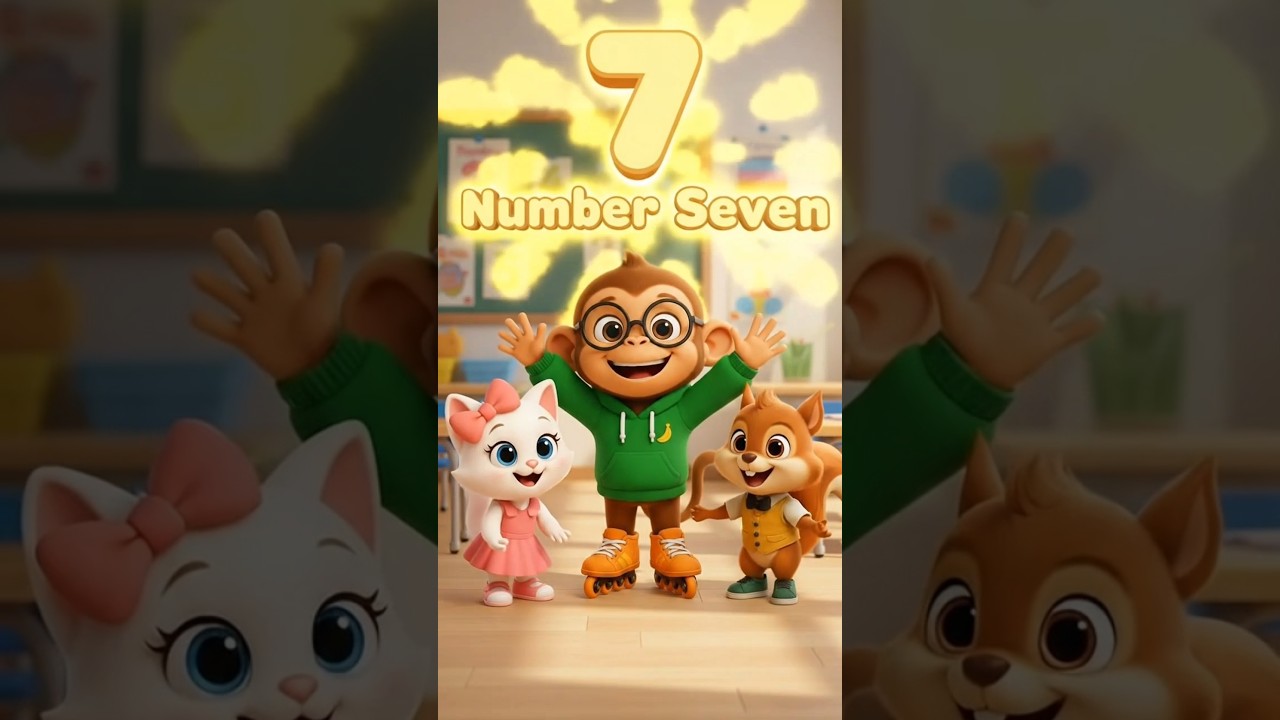 Learn Number 7 | Preschool Counting Number | Kids 3D Animation 