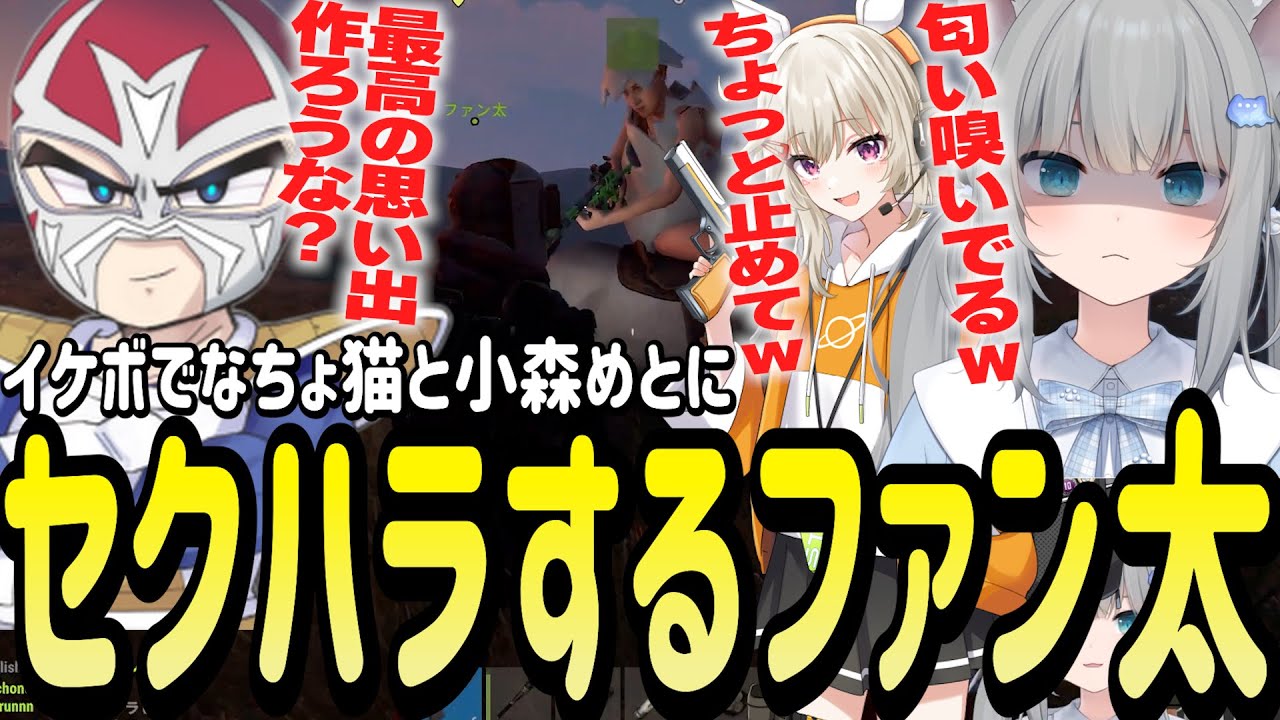 イケボのファン太にセクハラまがいの行動をされる小森めととなちょ猫【Nachoneko/甘城なつき/スト鯖RUST/切り抜き】