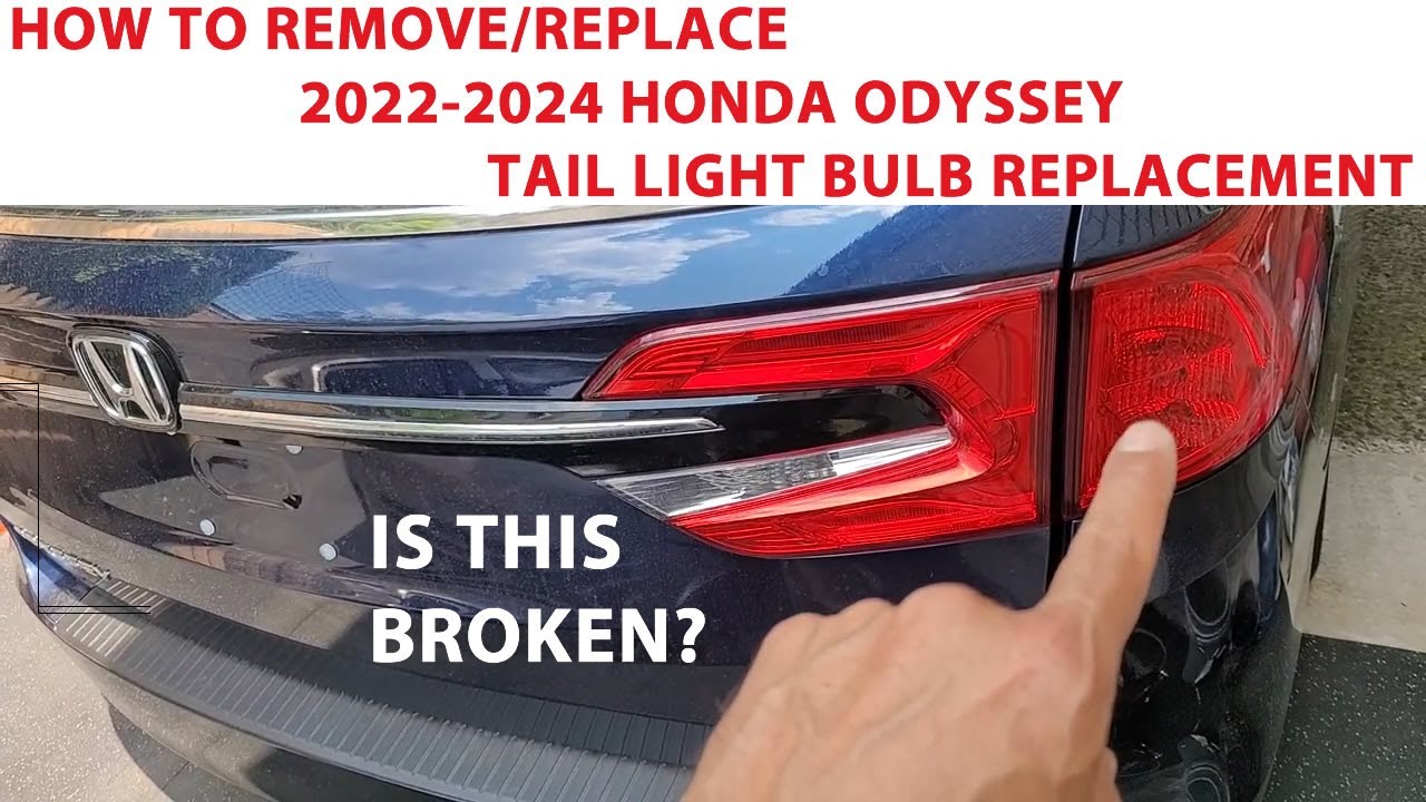 How To Remove 2022-25 Honda Odyssey Tail Light/ Brake Light. Outer Light With Bulb Replacement.