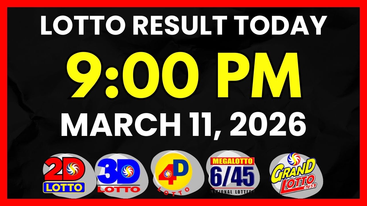 Результаты лотереи Lotto за сегодня, розыгрыш в 21:00, 11 марта 2026 г. | 2D, 3D Swertres, 4D, 6/...