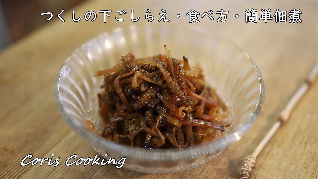 つくしの食べ方・下ごしらえ・下処理【簡単佃煮レシピ】土筆｜Coris cooking