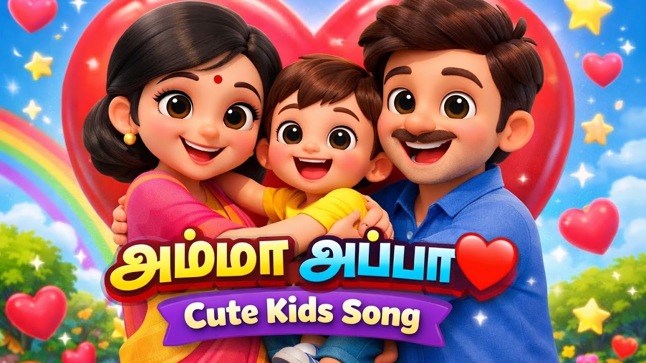 அம்மா அப்பா ❤️ | Cute Kids Song in Tamil | Amma Appa Rhymes | 3D Animation