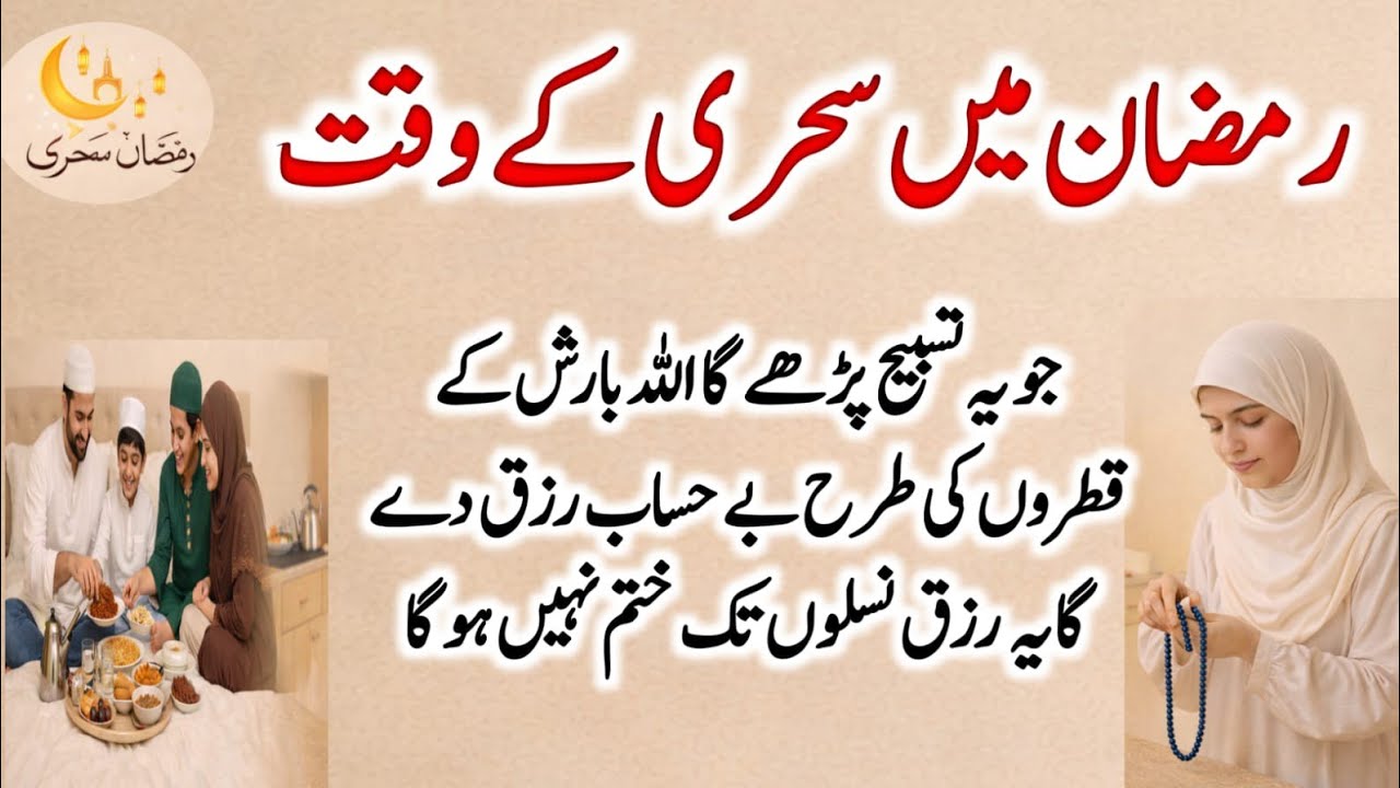 Rizq aur Dolat ke Liye Ramadan ki Pehli Sehri Special Wazifa