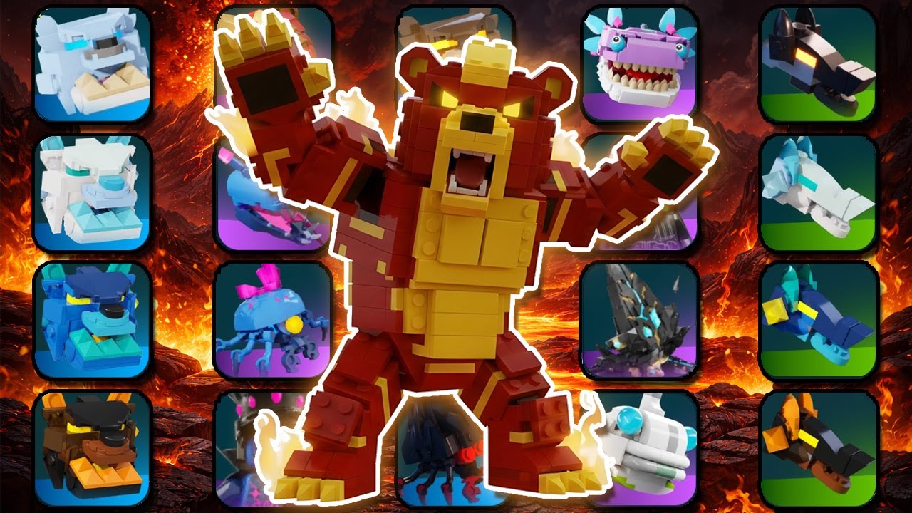 Pyro Bear vs *ALL* Mobs | LEGO Fortnite