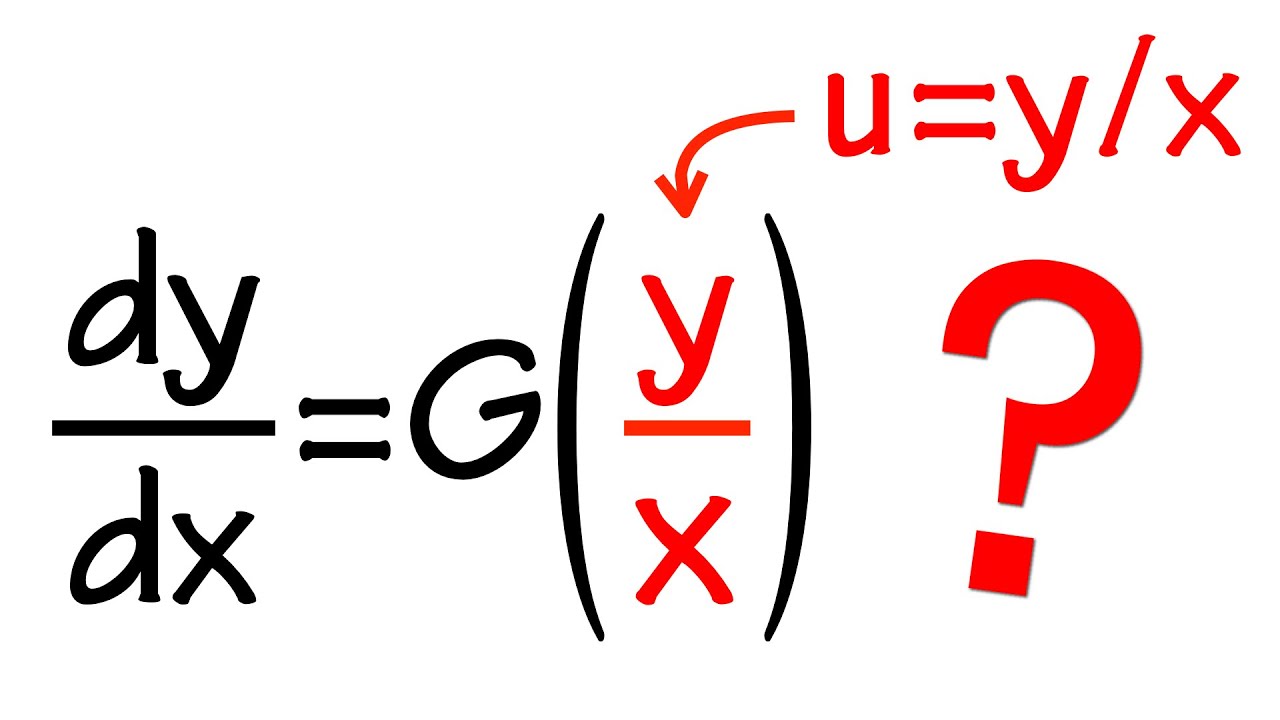 How to Solve Homogeneous Differential Equations (introduction & example)